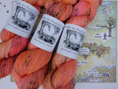 Sunset Over The 100 Acre Wood Sock yarn