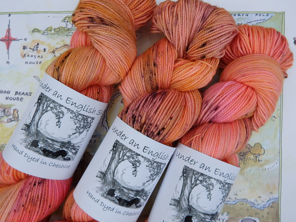 Sunset Over The 100 Acre Wood Sock yarn